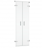 Ronal Sanswiss drzwi dwuczęściowe do kabiny pięciokątnej 45-100x200 cm, szkło pas satynowy poziomy, profile chrom PUR52SM11051